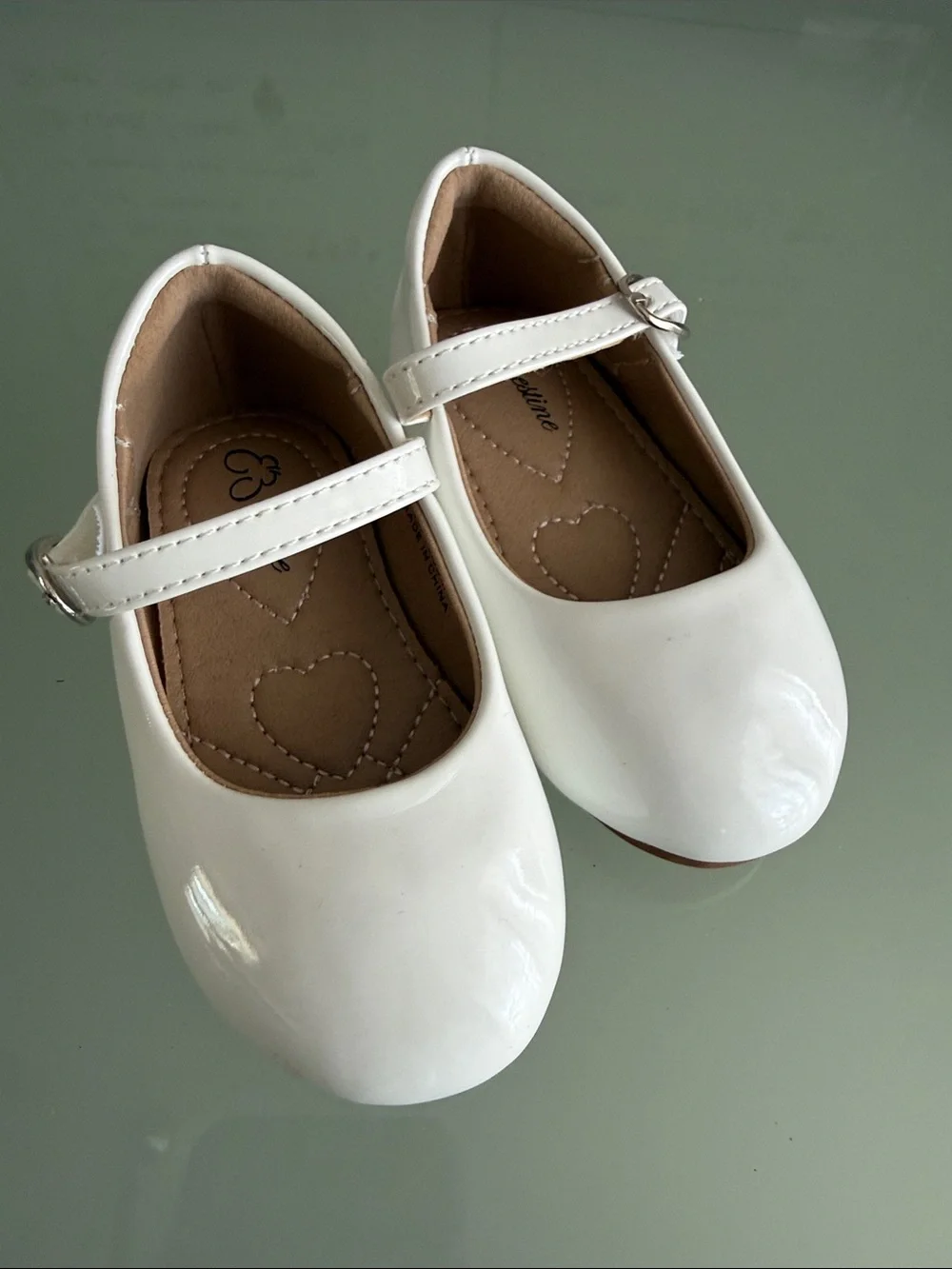 Girls White Shoes. Size 5 Months